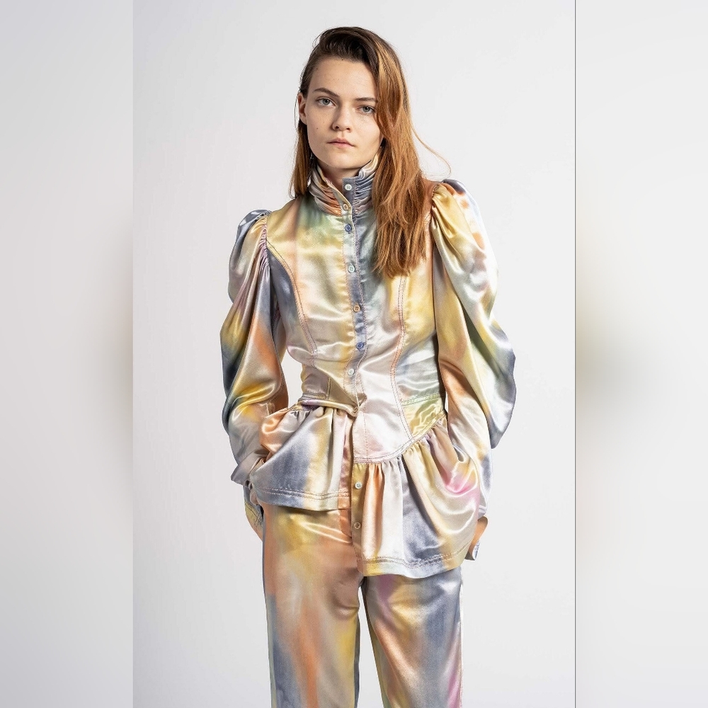 NWT Sies Marjan Thea Peplum Satin jacket